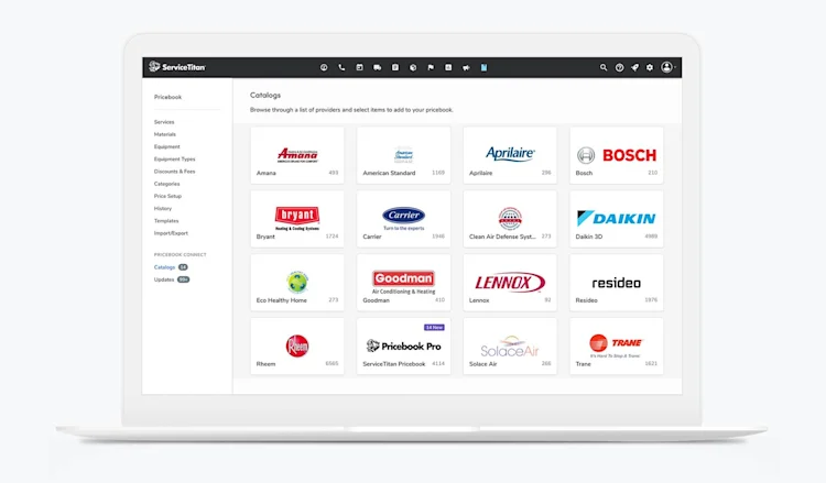 HVAC pricing guide for contractors: Pricebook Catalog in ServiceTitan