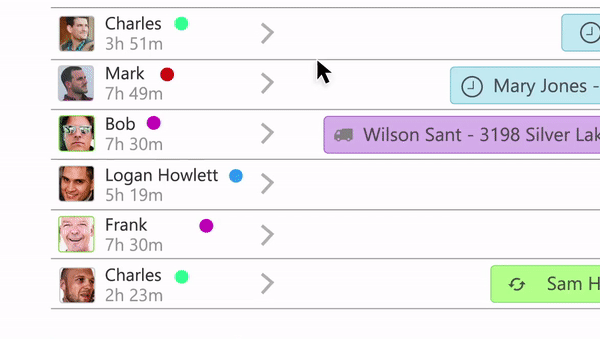 Dispatch Sending Messages: Gate Code Confirmation (GIF)