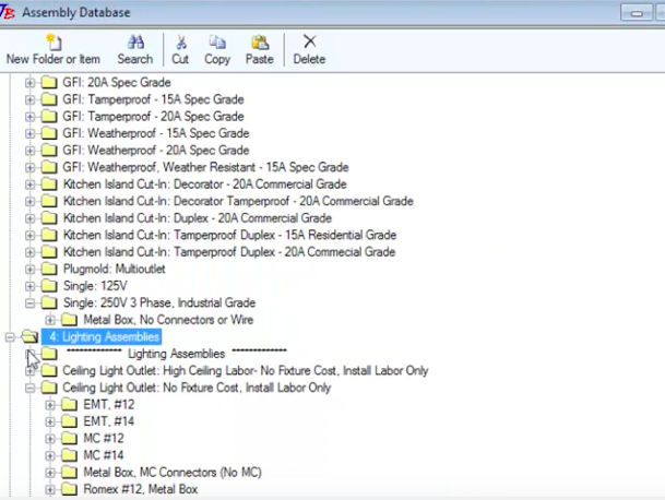 TurboBid Assembly Database Example