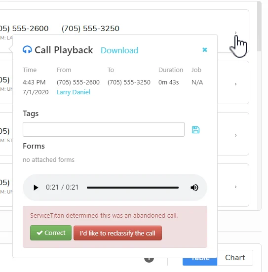 Call Playback in ServiceTitan