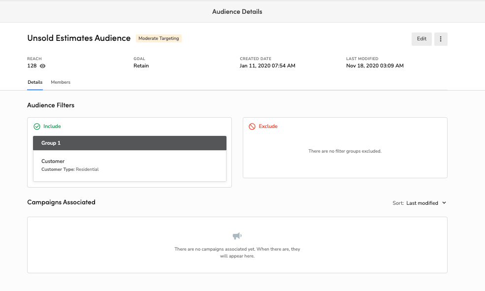 Setting up plumbing postcards in ServiceTitan: Unsold Estimates Audience