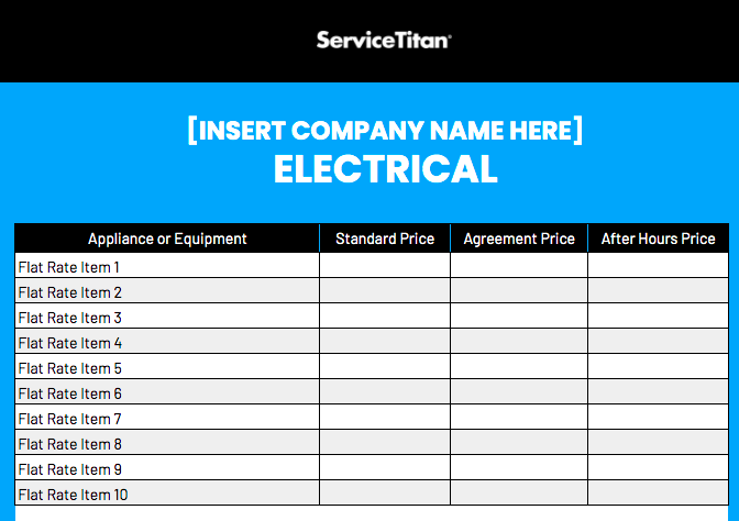 Free Electrical Contractor Forms and Templates by ServiceTitan