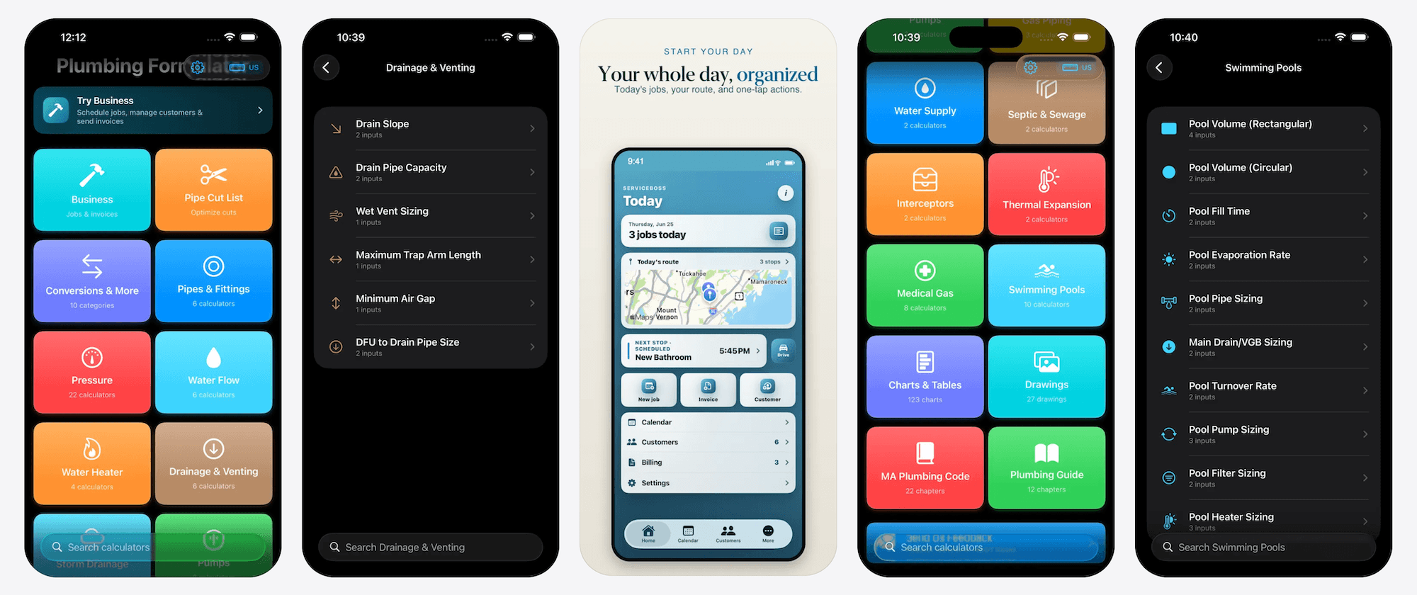 Plumbing Formulator app: Your whole day, organized