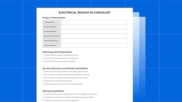 Free Electrical Rough-In Checklist