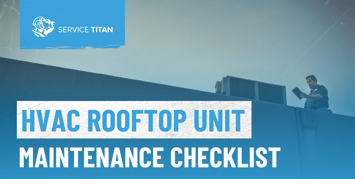 HVAC Rooftop Unit Maintenance Checklist: Cover