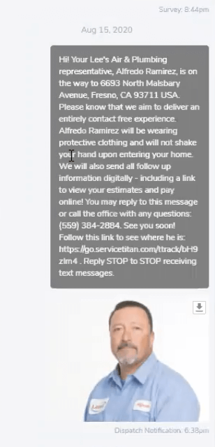 Example of ServiceTitan's CRM for Electrical Contractors