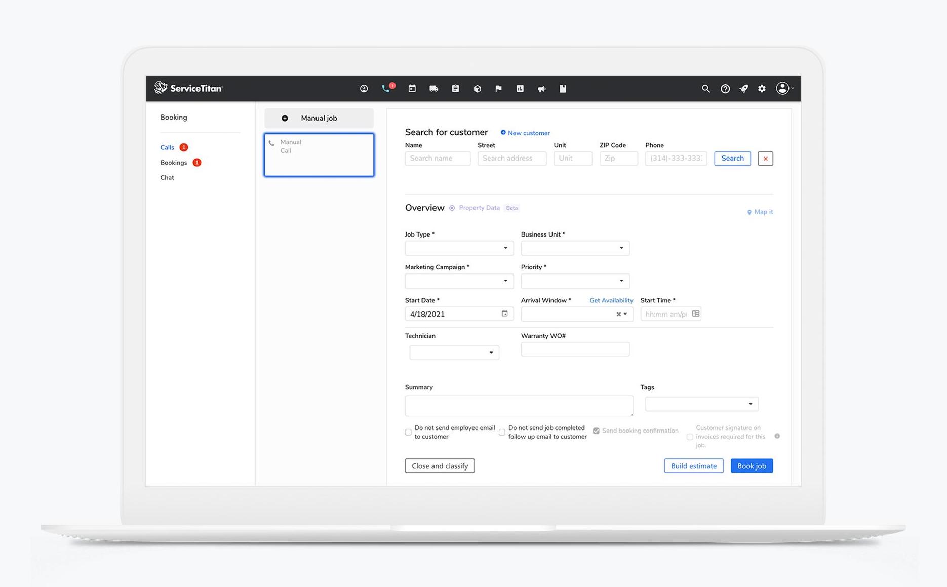 ServiceTitan’s calls/bookings/chat records are all in one place and everything is searchable