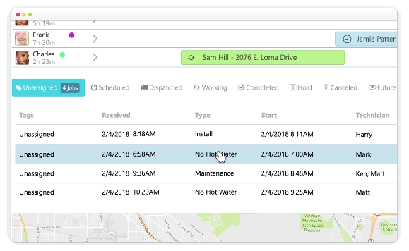 ServiceTitan dispatch