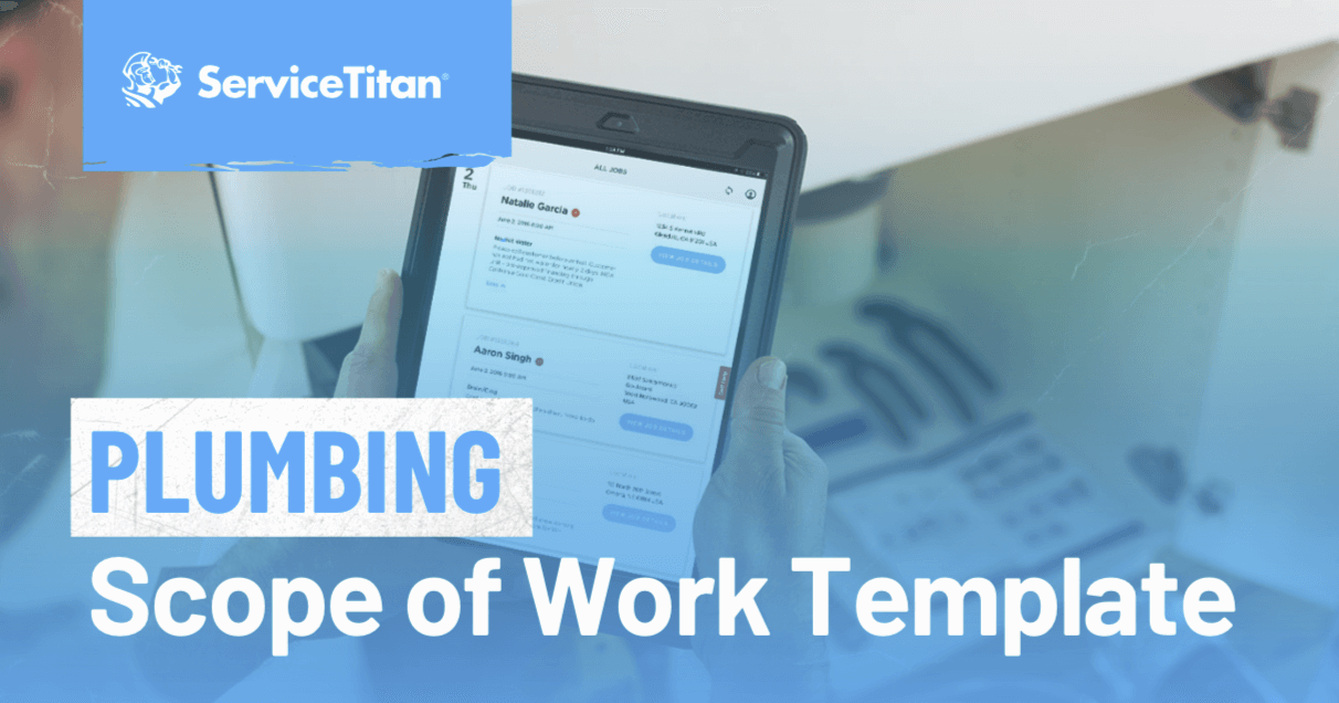 Free plumbing scope of work template from ServiceTitan [PDF]: Cover page