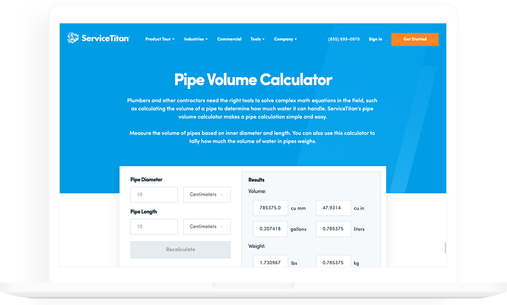 pipe volume calculator