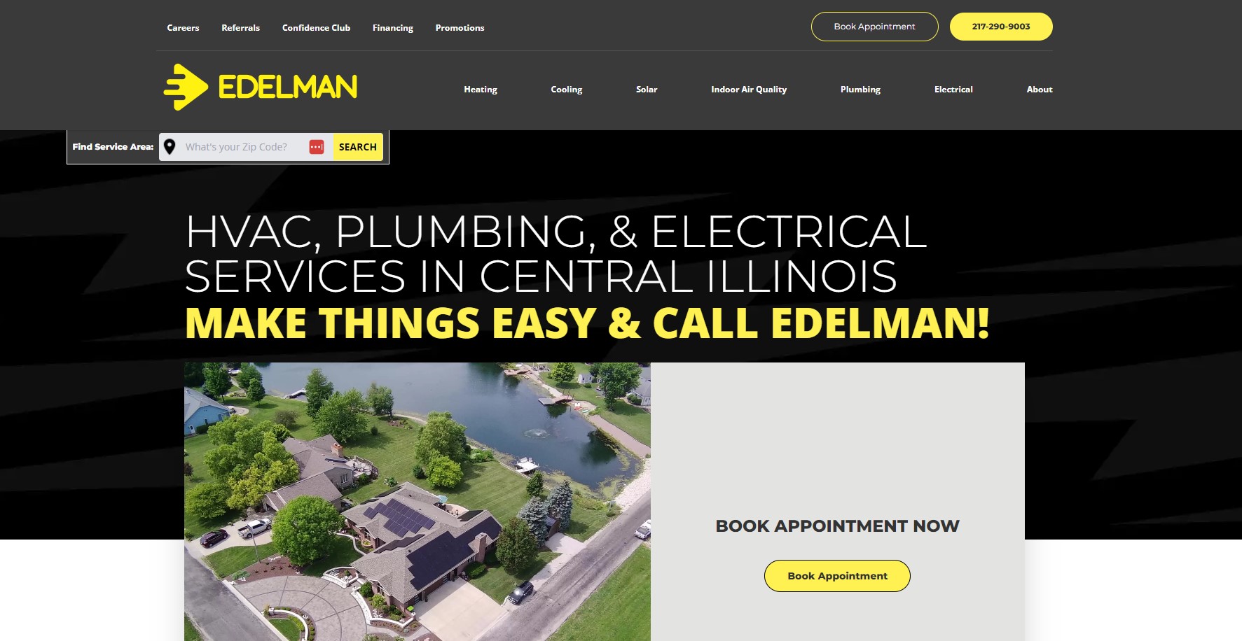Edelman homepage: HVAC, Plumbing & Electrical Services