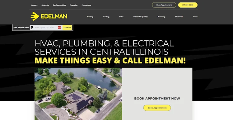 Edelman homepage: HVAC, Plumbing & Electrical Services
