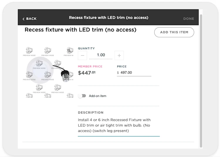 Pricebook Item Example in ServiceTitan's Pricebook
