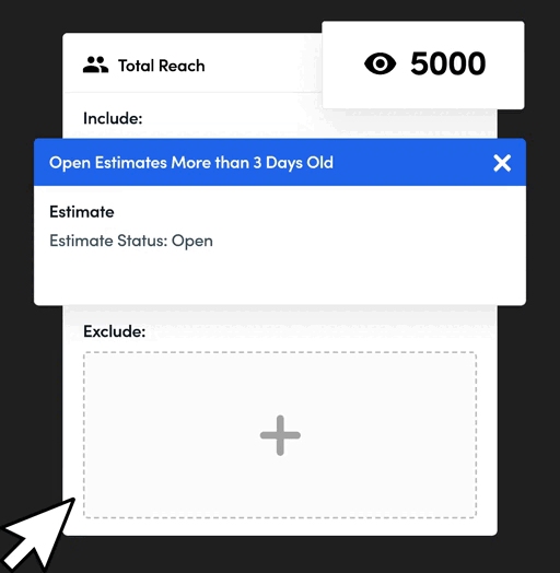 Building a campaign in ServiceTitan: Total Reach (GIF)