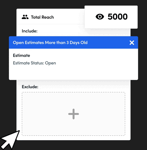 Building a campaign in ServiceTitan: Total Reach (GIF)