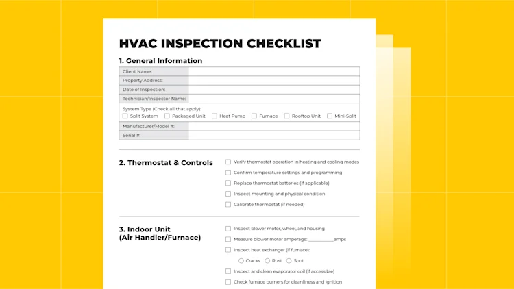 Free HVAC Inspection Checklist Template: Foster Consistency, Accountability, and Increased Sales