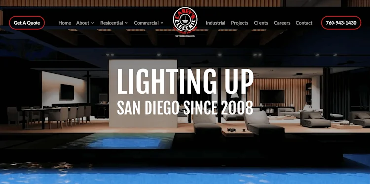 Casey's Electric homepage: Lighting up San Diego since 2008