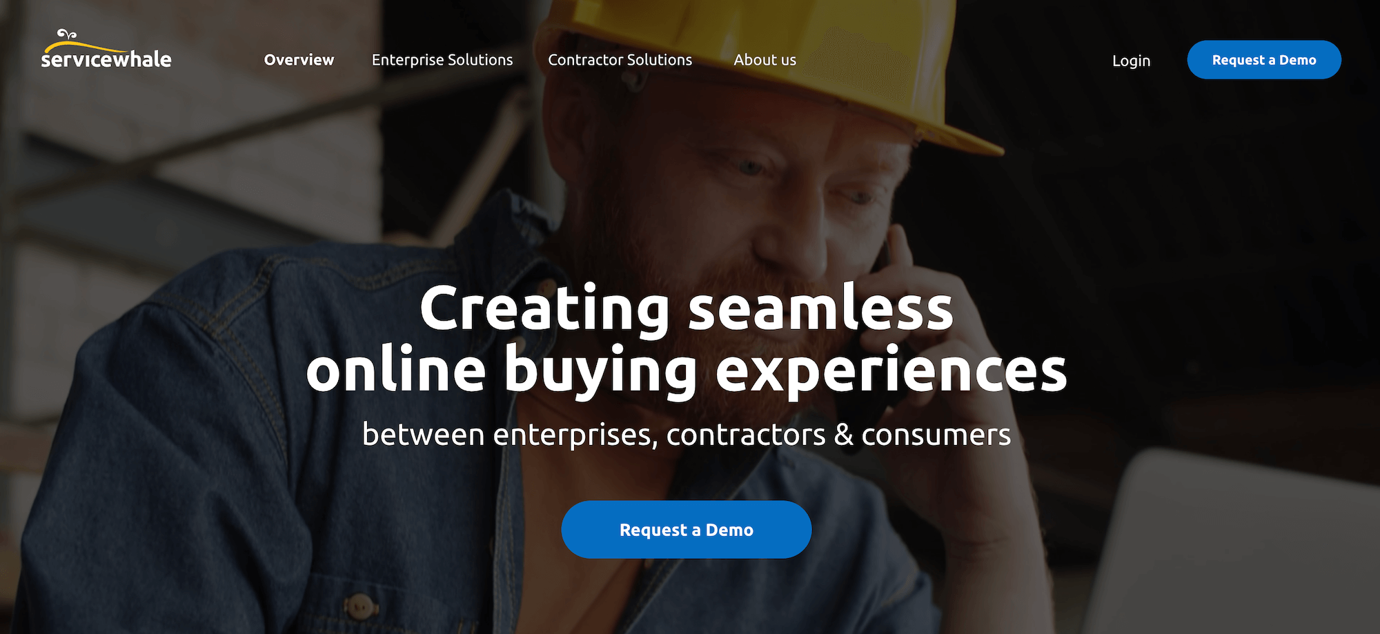 ServiceWhale homepage: Creating seamless online buying experiences