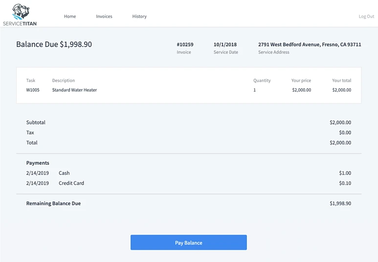 Mobile- Digital Invoice; Online Payment