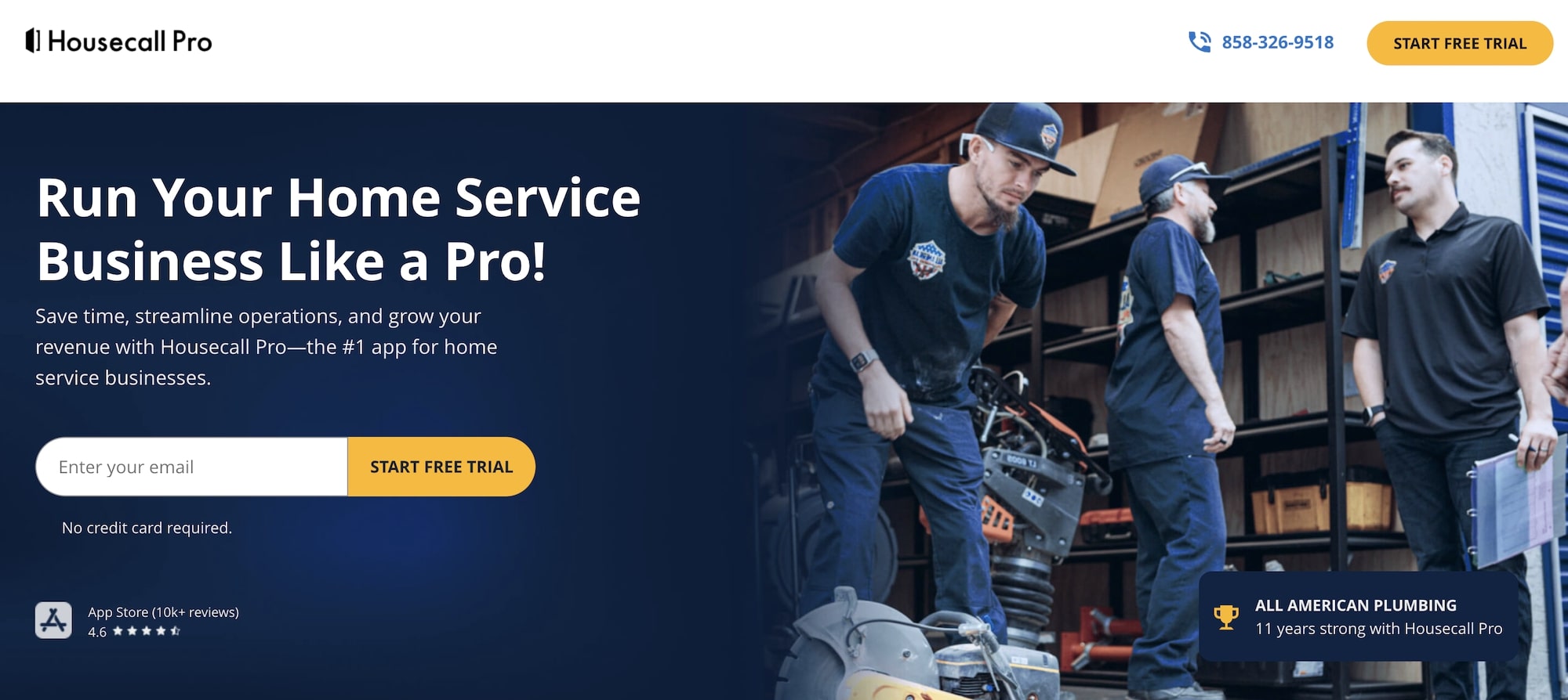 Housecall Pro homepage: Run Your Home Service Business Like a Pro!
