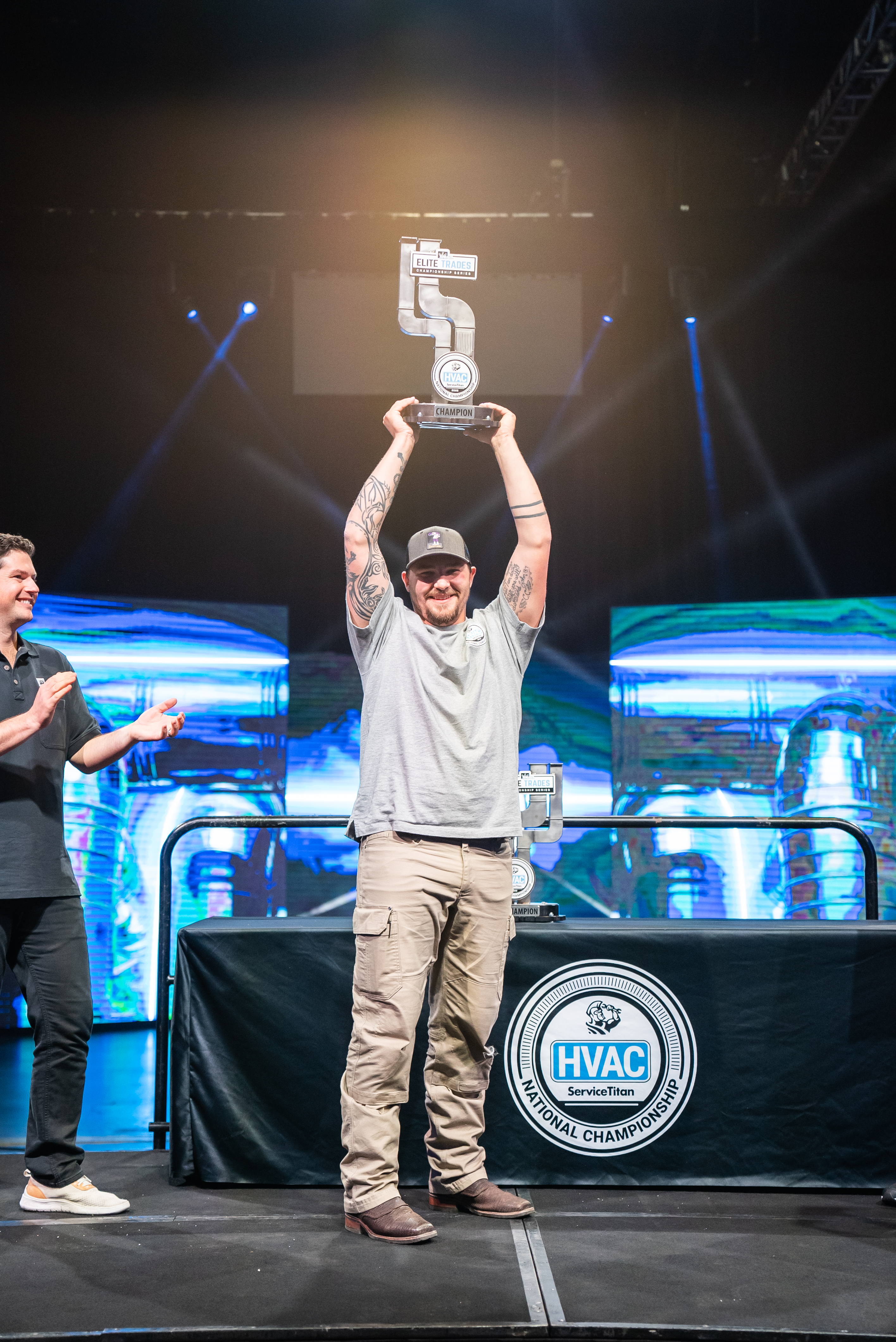 Elite Trades - Hunter Lee with trophy