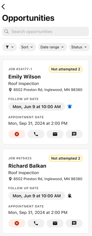 Roof Inspection Follow Up Opportunities