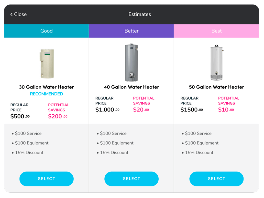 Water Heater Estimates: Good, Better, Best (30, 40, 50 Gallon)