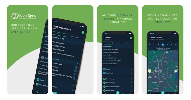RazorSync app: Good App for Tracking Techs