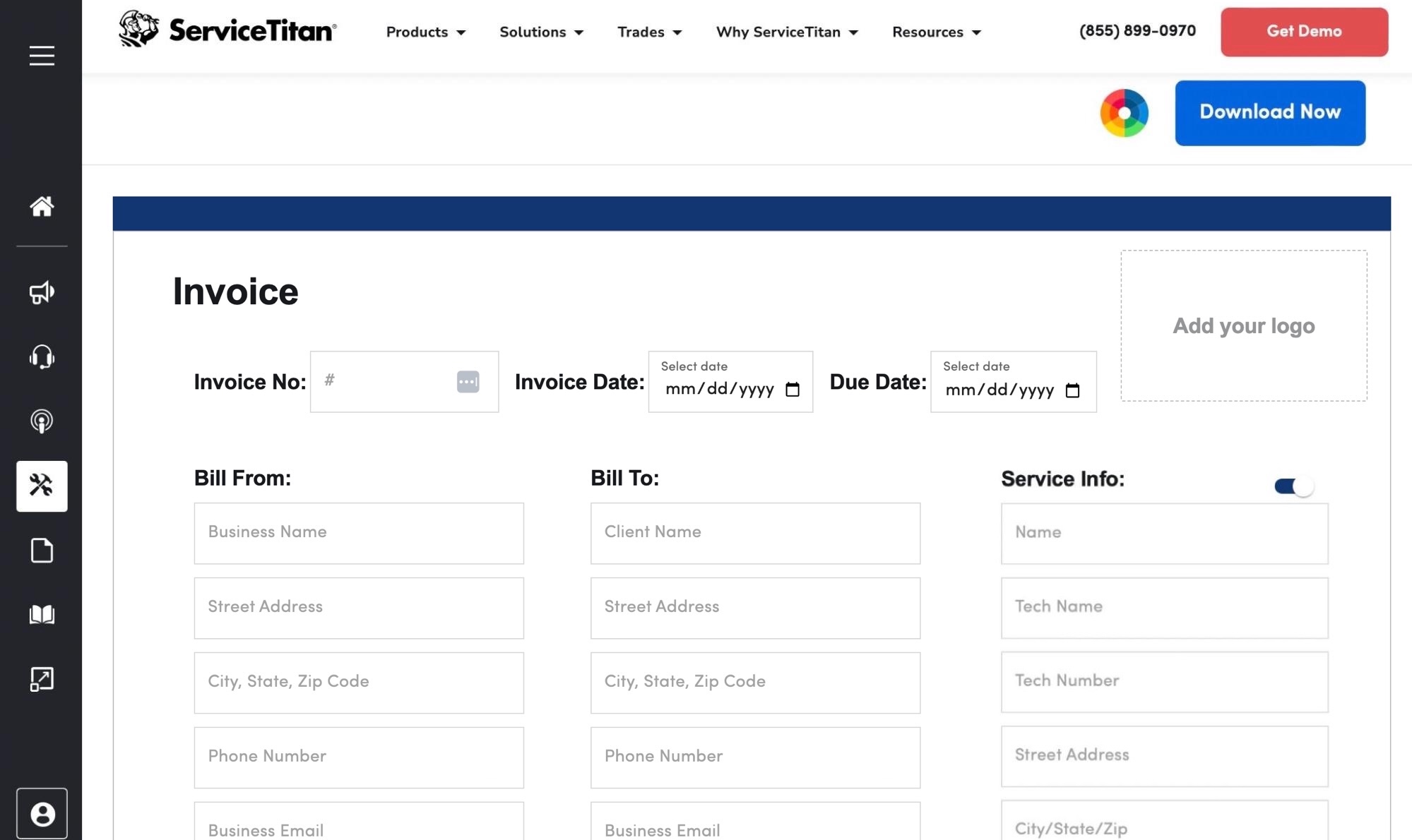 ServiceTitan's Free Invoice Generator