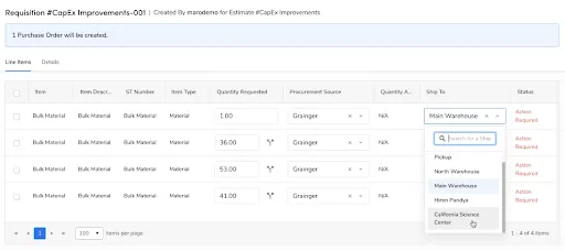 Workflow Purchase Orders