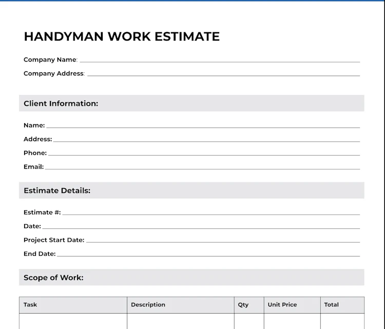 handyman-estimate-template