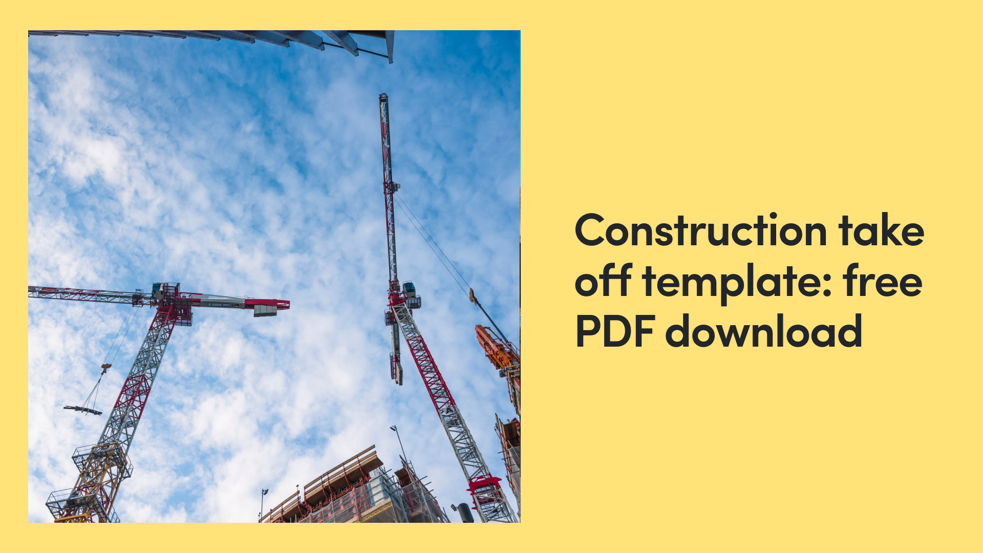Construction Take-Off Template: Free PDF Download