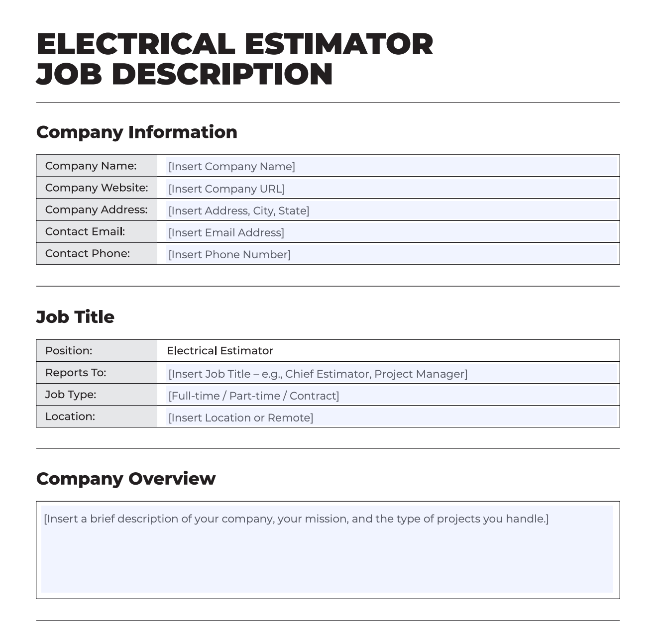 electrical-estimator-job-description