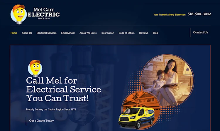 Mel Carr Electric homepage: Call Mel for Electrical Service You Can Trust!