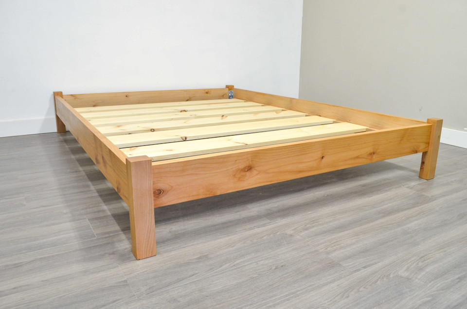 Wooden Bed Frame Queen Without Headboard Hanaposy