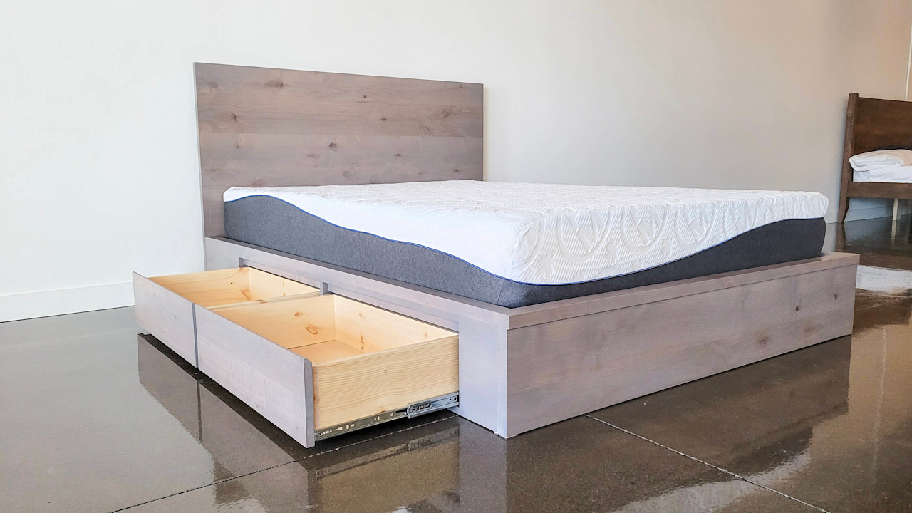 Madrid Storage Bed Frame Bath Built Custom Wood Furniture BBCF 2021