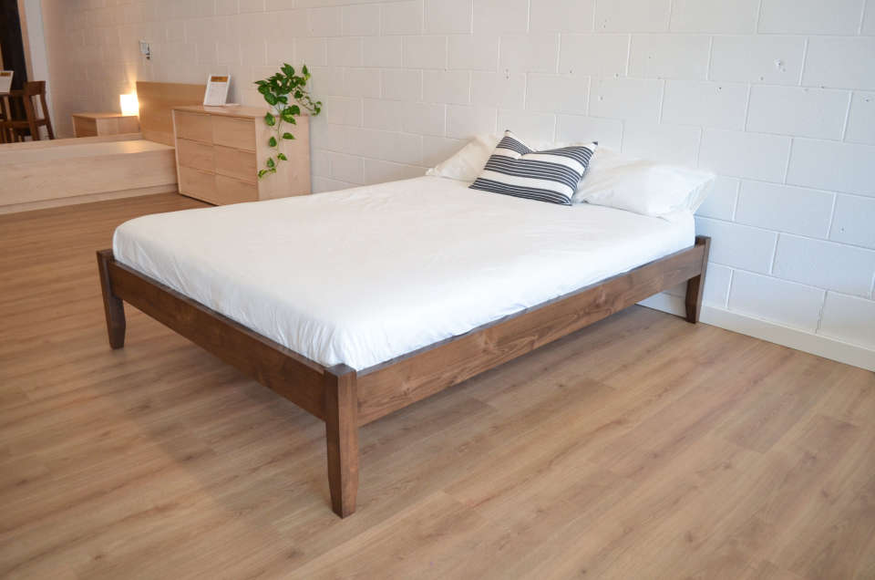 Wood Queen Platform Bed No Headboard – Hanaposy