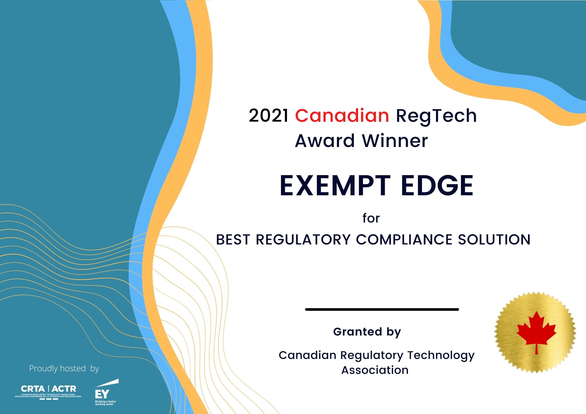 BestRegulatoryComplianceSolution ExemptEdge 2021