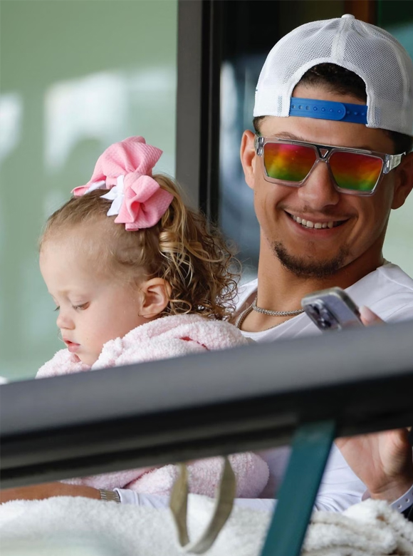Patrick Mahomes with Daughter