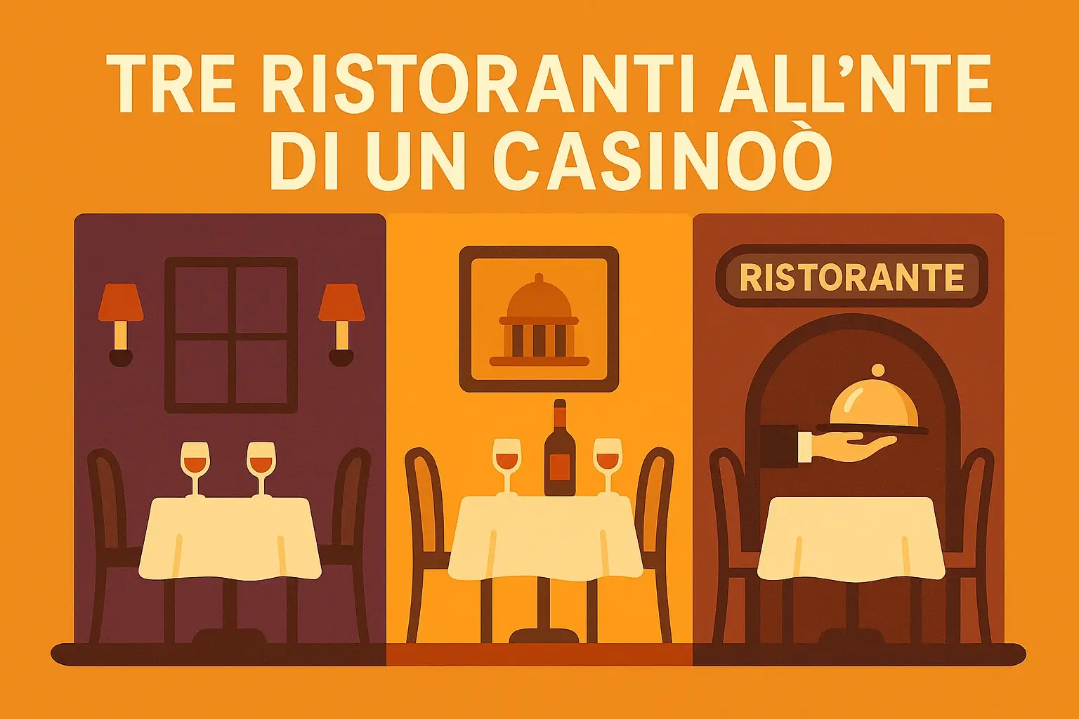 TRE RISTORANTI ALL’INTERNO DI UN CASINÒ TERRESTRE