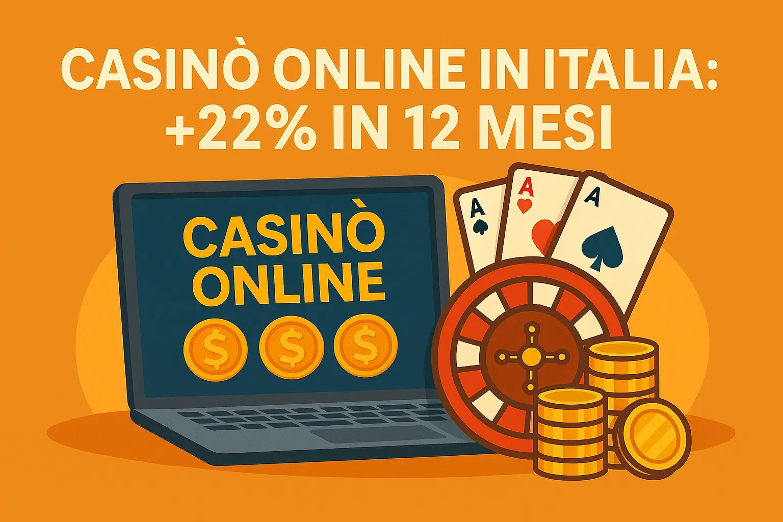 VOLANO I CASINÒ ONLINE IN ITALIA: +22% IN 12 MESI