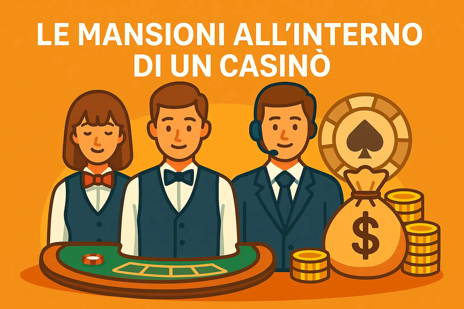 LE MANSIONI ALL’INTERNO DI UN CASINÒ TRADIZIONALE