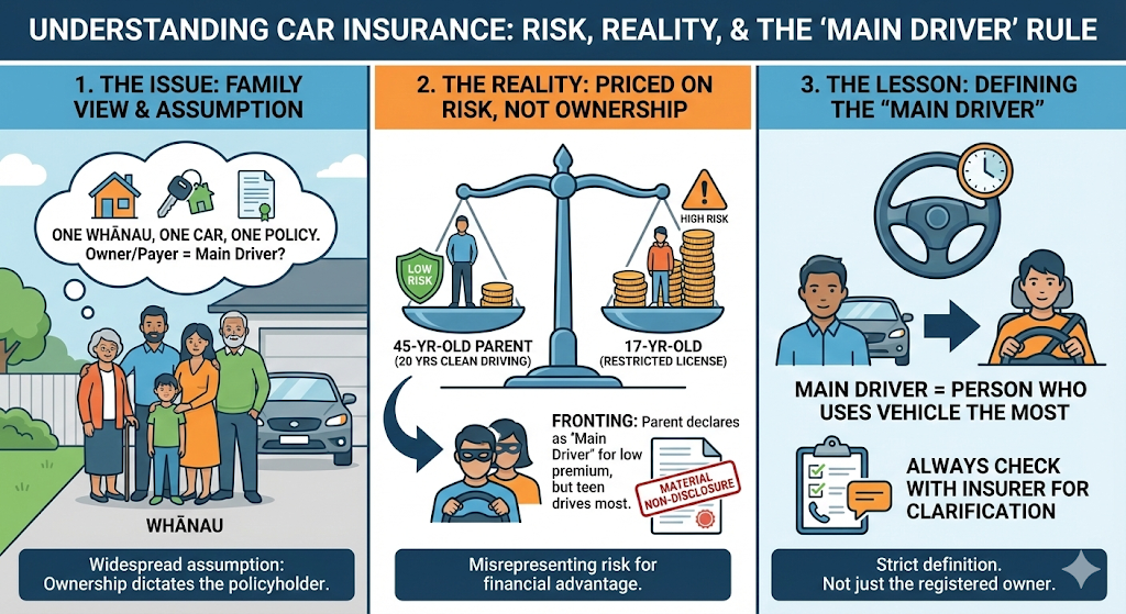 Quashed 2026 guide explaining the main driver rule and risk probability.