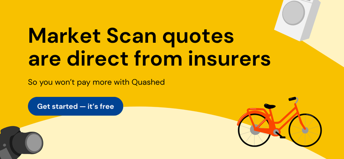 Market Scan quotes are direct from insurers. So you won't pay more with Quashed.