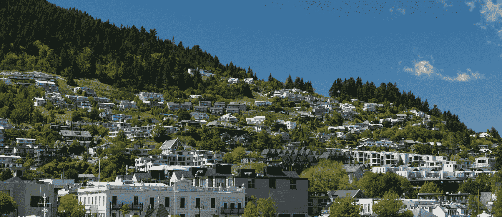 Neighboring New Zealand houses featured in a Quashed 2026 insurance guide, which includes information on how different houses on the same street can have different insurance premiums based on property age and risk factors (risk-based pricing)