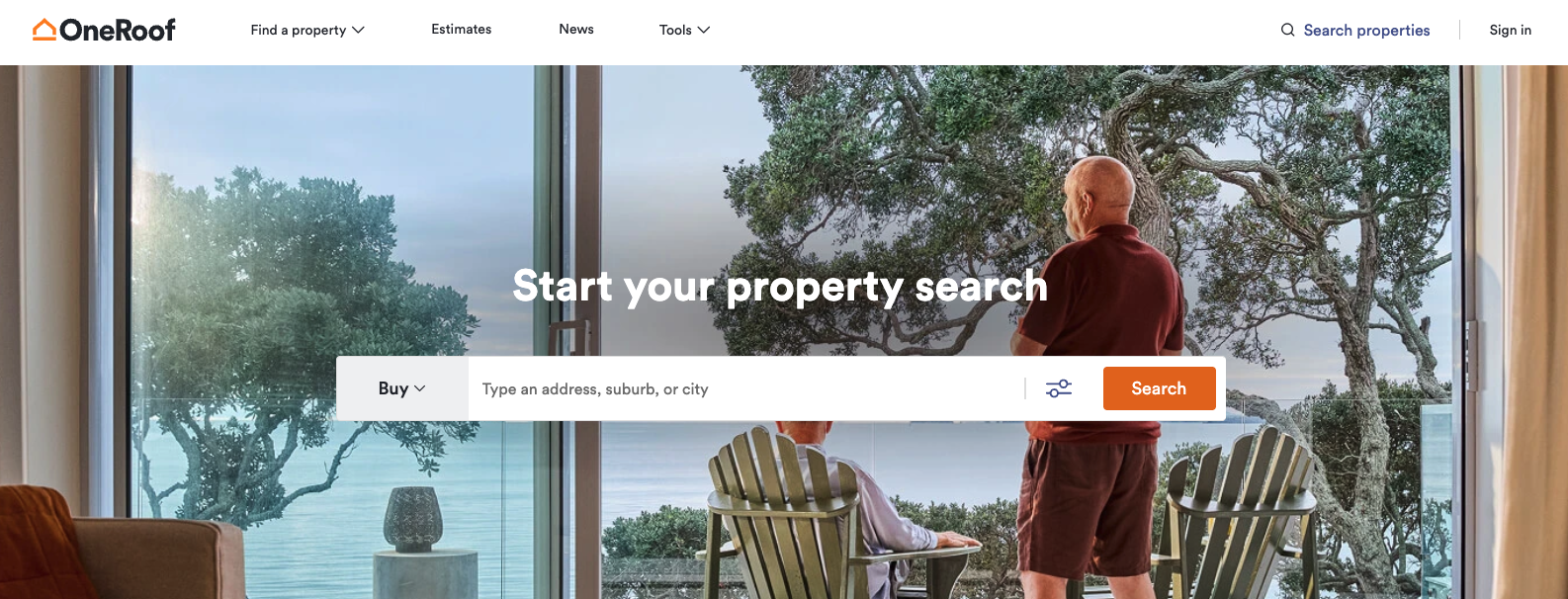 OneRoof 2026 property search portal as featured in a Quashed article on real estate tools.