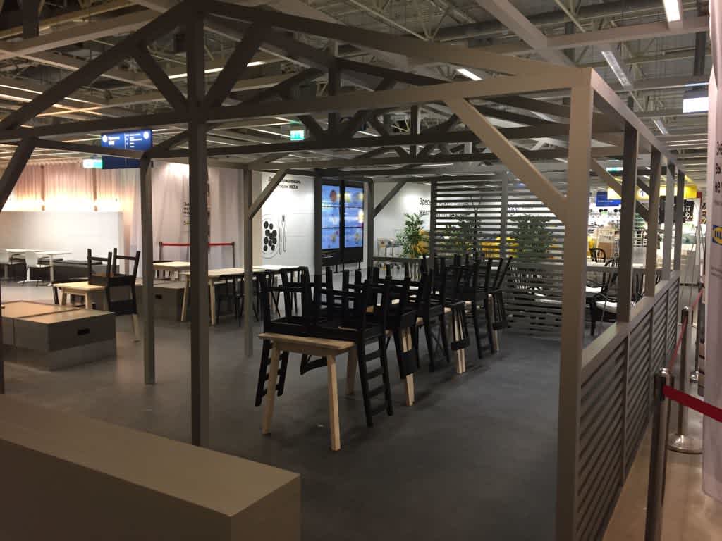 Отделка ресторана IKEA