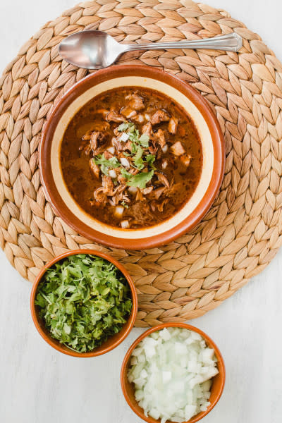 Birria with herbs and onions