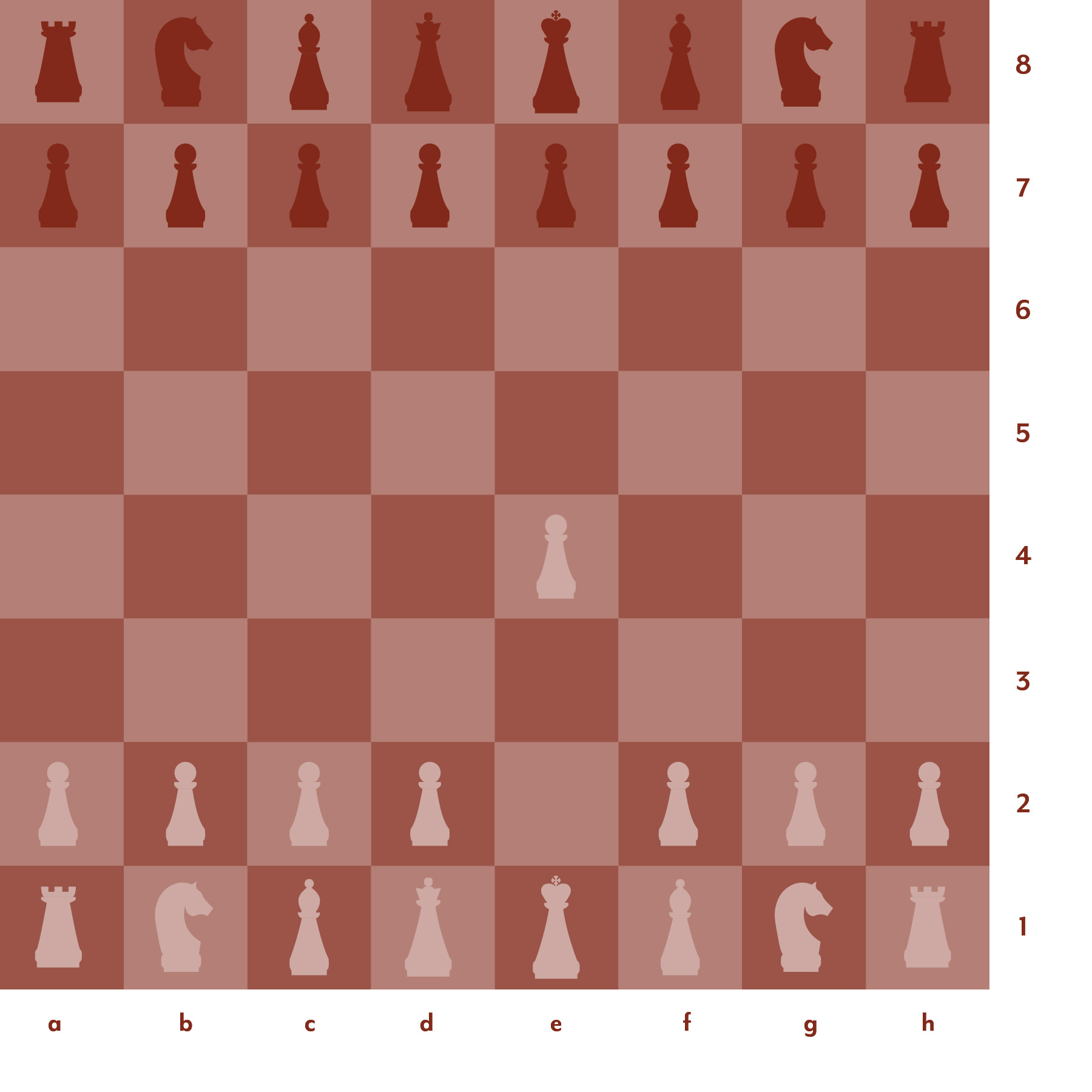 Red and pink chess board setup 1