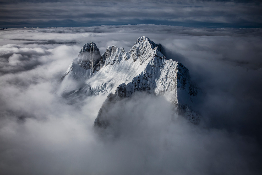 Jimmy Chin's photograph of the Howser Towers in the Bugaboos and an example of composition